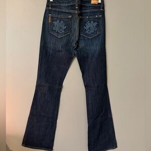 PAIGE Dark Blue Women's Flare Jeans